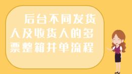 后台不同发货人及收货人的多票整箱并单流程